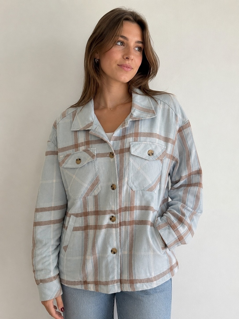 Aeropostale Quilted Plaid Shirt Jacket – Women's Medium
